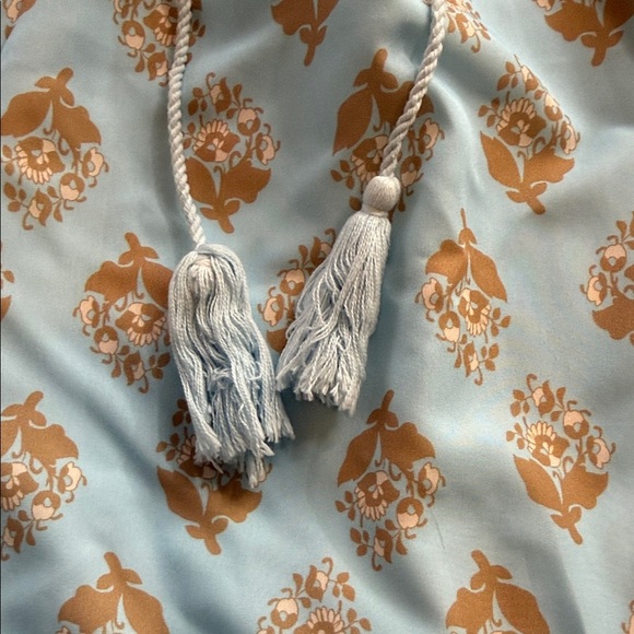 Boutique Blue and Cream Floral Print Bohemian Maxi Dress - Picture 10 of 12